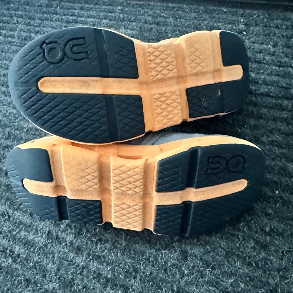 On Running Kids' Gray and Orange Athletic Sneakers - Picture 4 of 4